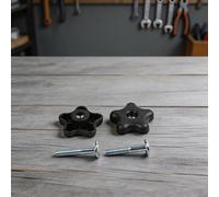 Plum Style Replacement Bolt with Plum Knob for Lawn Mower Deck Leveling and Snow Blower Chute Angle Adjustment (3pcs)