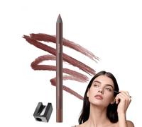 Plum-Tones Eyeliner Pencil Waterproof, Eye Liner for Mature Women, Eye Pencil with Eyeliner Sharpener, Long-Lasting, Smooth, Easy To Sharpen, No Smudging, Ideal For Beginners & Versatile Looks