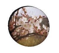 Plum Tree Blossom Universal Tire Cover Replacement Heavy Duty Oxford Fabric Waterproof Wheel Protector for SUV Truck RV Camper Dust Snow Sun Protection