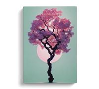 Plum Tree Vision Canvas Print | Gallery Wrapped 30mm Frame Wall Art | 30x20 inches | Ready to Hang | Modern Landscape Picture | Living Room Bedroom Lounge Office