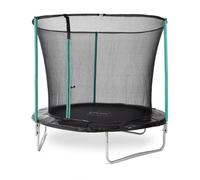 Plum 8ft Kids Fun Garden Trampoline with safety net enclosure inside the springs for better protection for children springsafe technology for outdoor family fun (8ft Black Foam)