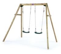 Plum Wooden Garden Double Swing Set