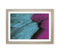 Plumage in Purple & Teal Blue Framed Print | A2 Oak Framed Wall Art | Ready to Hang | Modern Nature Picture | Living Room Bedroom Lounge Office