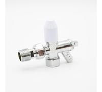 Plumb Bliss Angled Radiator Lockshield Valve with Drain Off (15mm x 1/2") (1)