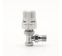 Plumb Bliss Angled Thermostatic Radiator Valve 15mm x 1/2″