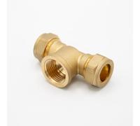 Plumb Bliss Brass Compression Tee 15mm x 15mm x 1/2" Centre