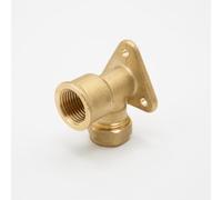 Plumb Bliss Wall Plate Compression Elbow 15mm x 1/2"