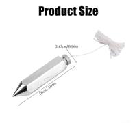 Plumb Bob Set, 3-Piece Hexagonal Brass and Steel Tool for Construction and Carpentry, 8 oz Weight, ±1° Accuracy, Detachable Line Cap with 15m String(1PCS)