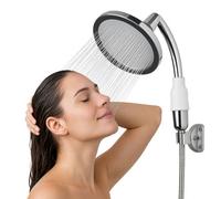 Plumb Empire High Pressure Chrome Shower Head With 1.5M Hose - Universal Fit, Water-Saving Large Design
