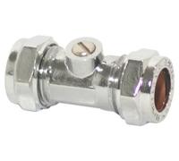 Plumb Pak 2 X Compression Isolator Valve 15mm Chrome - Pack of 2