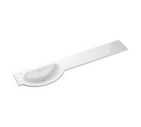 Plumb Warehouse 1544mm Slim Round One-Piece Basin and Overflow Ring, Left Hand Size: 1544mm, Handing: Left Hand