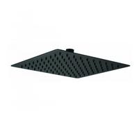Plumb Warehouse 250mm Ultra Slim Square Shower Head - Chrome/Black Finish: Chrome