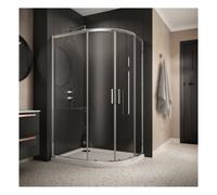 Plumb Warehouse 6mm Double Door Offset Quadrant Shower Enclosure 1200 x 900mm - G6C06 Concealed Fixing Strip Required: Not Required, Shower Tray Size