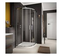 Plumb Warehouse 6mm Double Door Quadrant Shower Enclosure 900mm - SOS02 Concealed Fixing Strip Required: Not Required, Shower Tray Size (mm): Not Requ