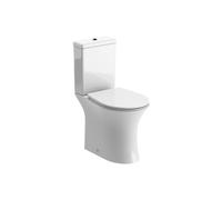 Plumb Warehouse Abuzzi Rimless Close Coupled Open Back WC & Soft Close Seat