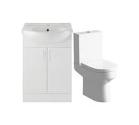 Plumb Warehouse Alatro Floor Standing Bath/Shower Mixer & Shower Kit - Brushed Brass