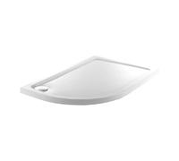 Plumb Warehouse Alpha 1200mm x 800mm Quadrant Right Handed Shower Tray - White Size: 1200mmx800mm, Handing: Right Handed