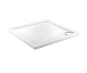 Plumb Warehouse Alpha 700mm x 700mm Square Shower Tray - White Size: 700mmx700mm
