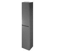 Plumb Warehouse Americana 300mm Double Door Wall Hung Tall Storage Unit - Matt Anthracite Grey Finish: Matt Anthracite Grey