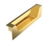 Plumb Warehouse Aubrey Brushed Brass Furniture Handle Pair Finish: Brushed Brass