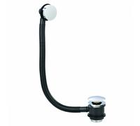 Plumb Warehouse Bath Chrome/Black Pop-Up Waste With Overflow