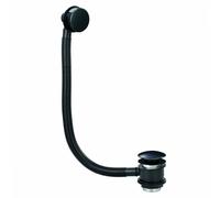 Plumb Warehouse Bath Matt Black Pop-Up Waste With Overflow