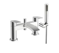 Plumb Warehouse Belini Chrome Bath Shower Mixer Tap With Shower Kit And Wall Bracket