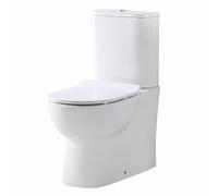 Plumb Warehouse Belini Rimless Close Coupled Toilet With Cistern and Slim Soft Close Seat