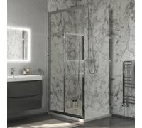 Plumb Warehouse Beta 6mm Glass 800mm Side Shower Panel Size: 800mm