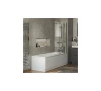 Plumb Warehouse Beta 800mm x 1400mm Square Bath Screen Size: 800mm