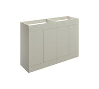 Plumb Warehouse Bielli 1180mm Floor Standing 4 Door Basin Unit (No Top) - Matt Latte Finish: Matt Latte