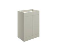 Plumb Warehouse Bielli 590mm Floor Standing 2 Door Basin Unit (No Top) - Matt Latte Finish: Matt Latte
