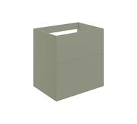 Plumb Warehouse Bielli 590mm Wall Hung 2 Drawer Basin Unit (No Top) - Matt Olive Green