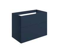 Plumb Warehouse Bielli 790mm Wall Hung 2 Drawer Basin Unit (No Top) - Matt Deep Blue Finish: Matt Deep Blue