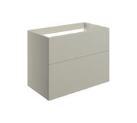 Plumb Warehouse Bielli 790mm Wall Hung 2 Drawer Basin Unit (No Top) - Matt Latte Finish: Matt Latte