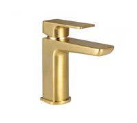 Plumb Warehouse Chi PVD Coated Mono Basin Mixer with Pop Up Waste - Brushed Brass