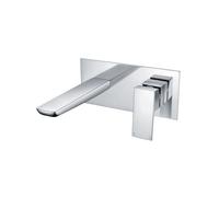 Plumb Warehouse Chi Wall Mounted Basin Filler with Pop Up Waste - Chrome