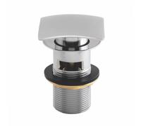 Plumb Warehouse Chrome Square Dome Slotted Sprung Basin Waste