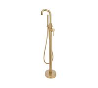 Plumb Warehouse Core Brushed Brass Freestanding Bath Shower Mixer Tap Finish: Brushed Brass