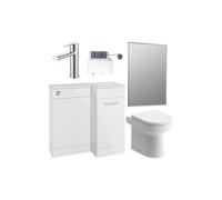 Plumb Warehouse Cuneo 900mm Furniture and Back-to-Wall WC Pack - White Gloss (Right Handed) Finish: White Gloss, Handing: Right Handed