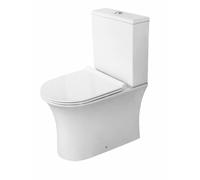Plumb Warehouse Deia Rimless Closed Back Close Coupled Toilet With Cistern And Wrap Over Soft Close Seat