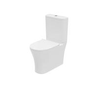 Plumb Warehouse Delta 450mm x 600 x 360mm Rimless Closed Back Comfort Height Close Coupled Pan - White