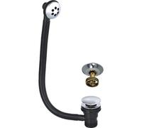 Plumb Warehouse Electroplated Click Clack Bath Waste Assembly - Black Finish: Matt Black