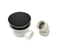 Plumb Warehouse Fast Flow Matt Black 90mm Shower Tray Waste Finish: Matt Black