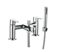 Plumb Warehouse Favour Chrome Bath Shower Mixer Tap With Shower Kit And Wall Bracket