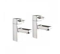 Plumb Warehouse Forme Chrome Basin Taps (Pair)