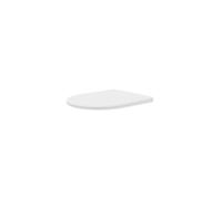 Plumb Warehouse Gamma D Shape Smooth Sandwich Soft Close Seat - White