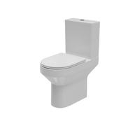 Plumb Warehouse Gamma Round 460mm x 645mm x 360mm Comfort Height Close Coupled Open Back WC Pan - White