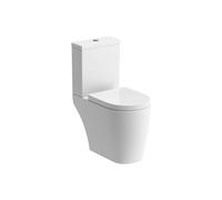 Plumb Warehouse Genova Rimless Close Coupled Open Back WC & Soft Close Seat