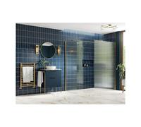 Plumb Warehouse Ilenia 800mm Fluted Wetroom Panel & Side Panel Arm - Brushed Brass Please Select Size: 800mm, Finish: Brushed Brass